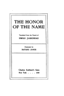 The honor of the name