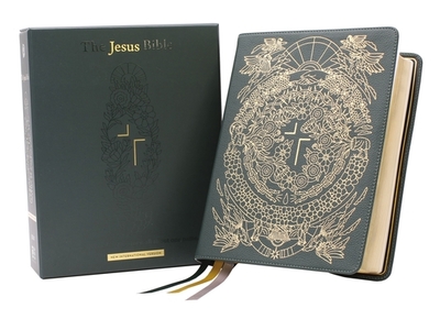 The Jesus Bible Artist Edition, Niv, Genuine Leather, Calfskin, Green, Limited Edition, Comfort Print - Passion Publishing (Editor), and Giglio, Louie (Introduction by), and Zondervan