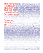 The National Holocaust Museum and the Hollandsche Schouwburg: Observe, reflect, act