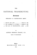 The National Thanksgiving, Sermons Preached in Westminster Abbey