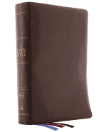 The NKJV, Open Bible, Brown Genuine Leather, Red Letter, Comfort Print: Complete Reference System
