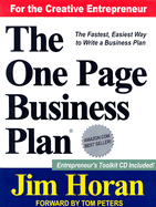 The One Page Business Plan: Start with a Vision, Build a Company!