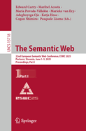 The Semantic Web: 22nd European Semantic Web Conference, ESWC 2025, Portoroz, Slovenia, June 1-5, 2025, Proceedings, Part I