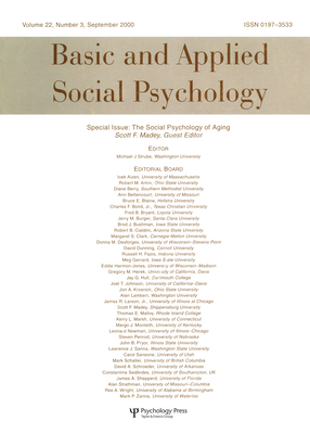 The Social Psychology of Aging: A Special Issue of Basic and Applied Social Psychology - Madey, Scott F (Editor)