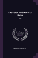 The Speed And Power Of Ships: Text