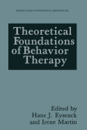 Theoretical Foundations of Behavior Therapy