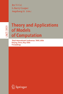 Theory and Applications of Models of Computation: 4th International Conference, TAMC 2007 Shanghai, China, May 22-25, 2007 Proceedings