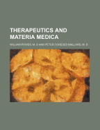 Therapeutics and Materia Medica