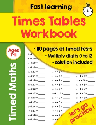Times Tables Workbook: Ideal for Home Learning - Timed Tests - Multiplication Math Drills -100 Practice Pages - KS2 Workbook - (Ages 7-11) - Publishing, Zyf Times Tables