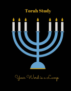 Torah Study: Journal, Notebook: Hebrew Roots; Messianic Study Journal, Menorah Themed, 8 1/2 X 11, 164 Pages.