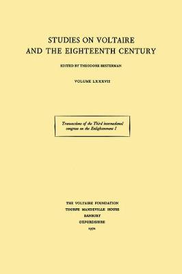 Transactions of the Third International Congress on the Enlightenment - Besterman, Theodore (Volume editor)