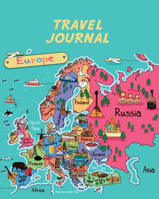 Travel Journal: Map of Europe. Kid's Travel Journal. Fun Holiday Activity Diary and Scrapbook to Write, Draw and Stick-In. (European Map, Vacation Notebook, Adventure Log) - Journals, Pomegranate