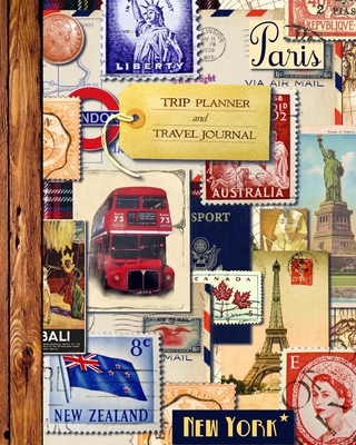 Trip Planner & Travel Journal: Vacation Planner & Diary for 4 Trips, with Checklists, Itinerary & more [ Softback Notebook * Large (8 x 10) * Vintage Collage ] - Smart Bookx