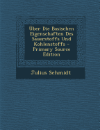 Uber Die Basischen Eigenschaften Des Sauerstoffs Und Kohlenstoffs - Schmidt, Julius