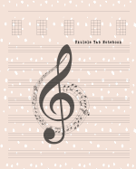 Ukulele Tab Notebook: Composition and Songwriting Ukulele Music Song with Chord Boxes and Lyric Lines Tab Blank Notebook Manuscript Paper Journal Workbook Sheet for Beginners or Musician Theme snow Cover