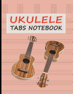 Ukulele Tabs Notebook: Blank Tablature for Composing Ukulele Music - Apricot