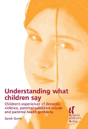 Understanding What Children Say: Children's Experiences of Domestic Violence, Parental Substance Misuse and Parental Health Problems