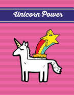 Unicorn Power: Hot Pink Unicorn Notebook, Journal, Diary (Composition Book Journal) (Large, 8.5x11 In.)