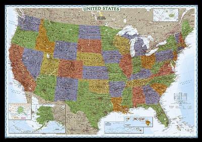 United States Political Map (Executive Style) - National Geographic Society