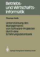 Untersttzung des Managements von Software-Projekten durch eine Erfahrungsdatenbank