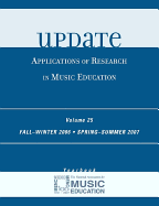Update: Applications of Research in Music Education, Volume 25 - The National Association for Music Educa