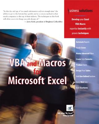 VBA and Macros for Microsoft Excel - Jelen, Bill, and Syrstad, Tracy