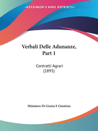 Verbali Delle Adunanze, Part 1: Contratti Agrari (1895)