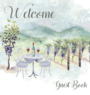 Vineyard themed Guest Book, vacation home, comments book, holiday home, visitor book to sign