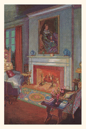 Vintage Journal Cozy Hearth Scene