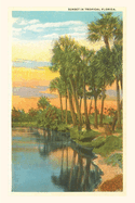 Vintage Journal Sunset, Palm Trees, Florida