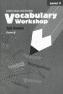 Vocabulary Workshop Test Booklet, Form B (Level F) - Jerome Shostak