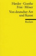 Von Deutscher Art Und Kunst - Herder