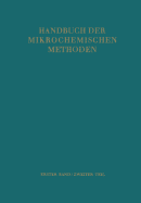 Waagen Und Gerate Zur Anorganischen Mikro-Gewichtsanalyse