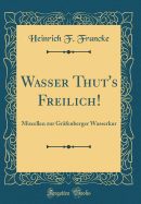 Wasser Thut's Freilich!: Miscellen Zur Gr?fenberger Wasserkur (Classic Reprint)