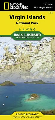 Waterproof Virgin Islands National Park, U.S. Virgin Islands Trail Map - National Geographic