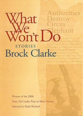 What We Won't Do: Stories - Clarke, Brock