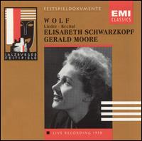 Wolf: Lieder Recital - Elisabeth Schwarzkopf (soprano); Gerald Moore (piano)