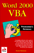 Word 2000 VBA Programmer's Reference