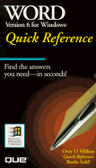 Word 6 for Windows Quick Reference