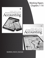 Working Papers for Warren/Reeve/Duchac's Corporate Financial  Accounting, 14th