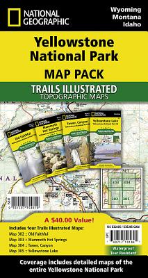 Yellowstone National Park, Map Pack Bundle - National Geographic Maps