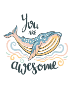 You are awesome: Doodle Diary and Journal, Blank and Lined Paper, Write and Draw