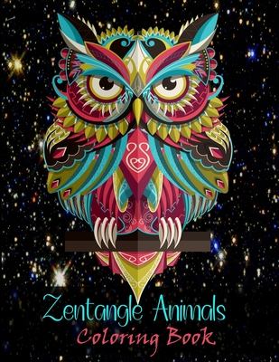 Zentangle animals coloring book: Fun, Easy, and Relaxing Zentangle Animals - Merocon, Cetuxim