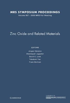 Zinc Oxide and Related Materials: Volume 957 - Christen, Jrgen (Editor), and Jagadish, Chennupati (Editor), and Look, David C. (Editor)