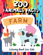 zoo animals facts Farm Coloring book for kids: Learn Fun Facts and coloring 54 illustrations of 27 farm animals English and Spanish.